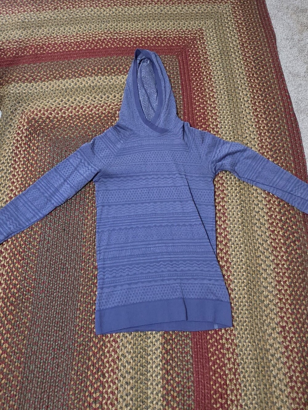 Lululemon Textured Knit Hooded Pullover - Periwinkle Blue